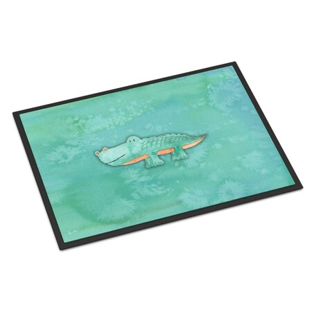 Carolines Treasures 24 x 36 in. Alligator Watercolor Indoor or Outdoor Mat BB7385JMAT